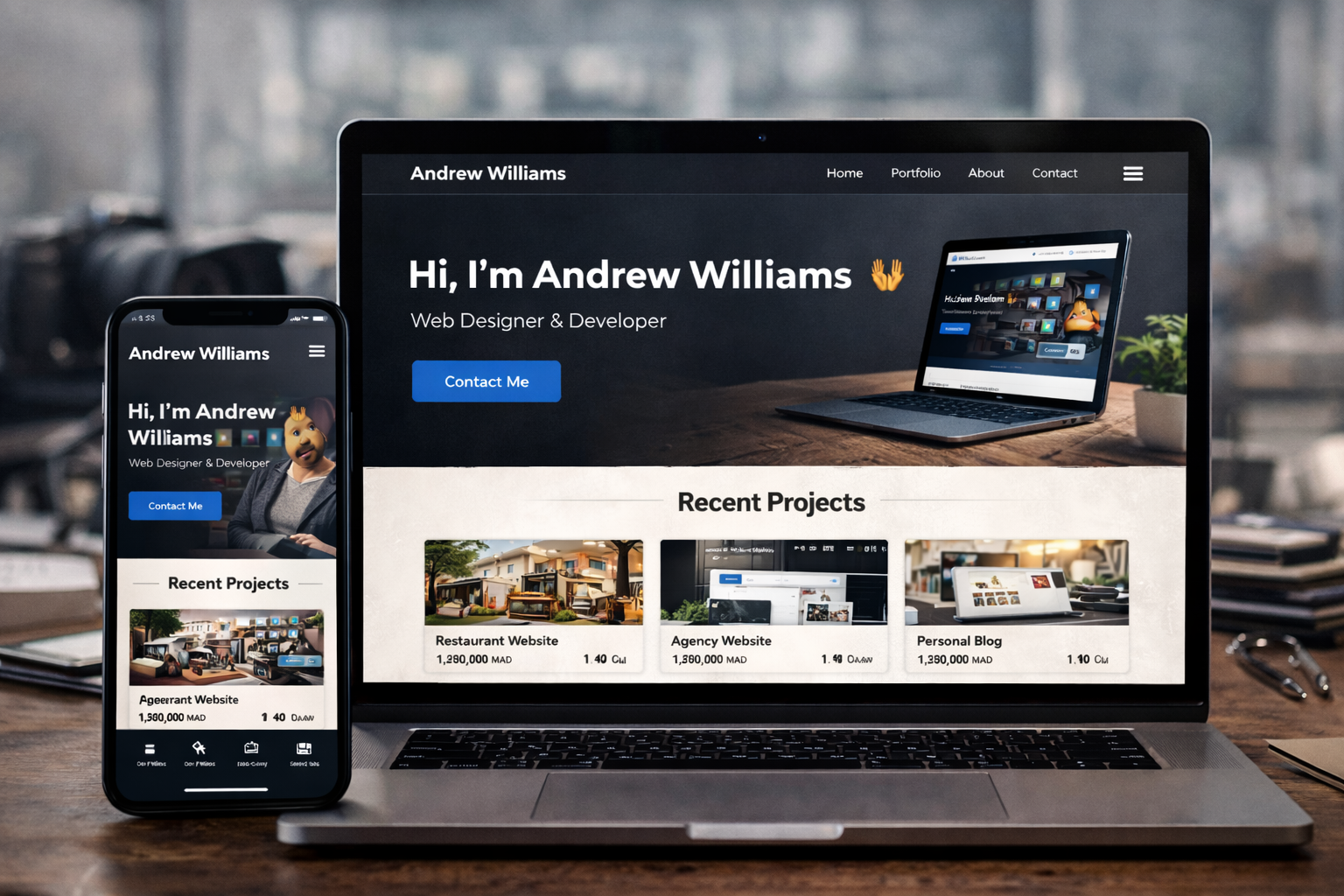 Modern professional website design example