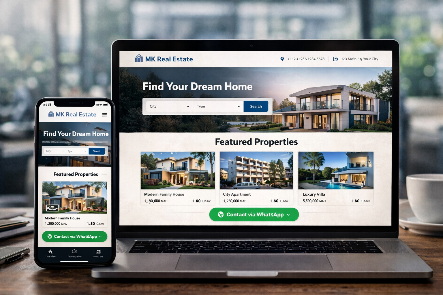 Real Estate Website Example