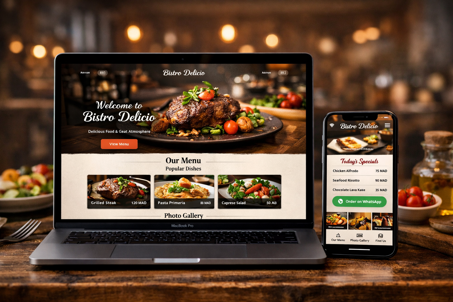 Professional business website design example